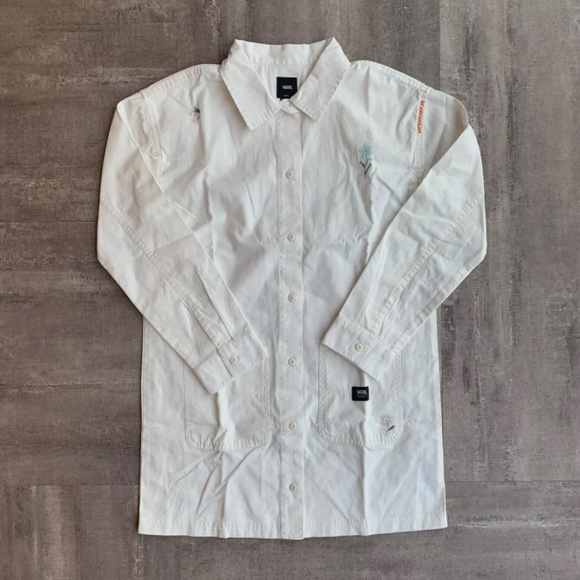 VANS Micro Ditsy Floral Jacket Cotton Unisex Oversized Skate Casual VN00046MFS8 - Picture 2 of 10